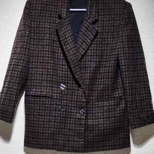 Vintage INTERNATIONAL SCENE Women's Coat Jacket Wool Tweed Blazer 5/6No Size Tag